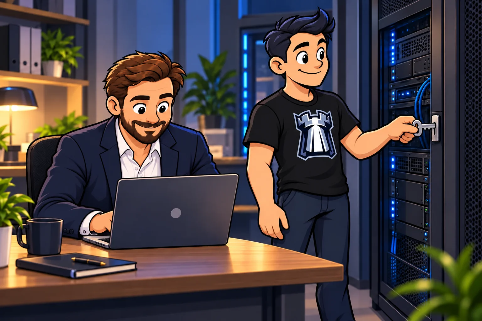 Маскот Light Defender помогает ограничить доступ к серверу, пока предприниматель настраивает систему